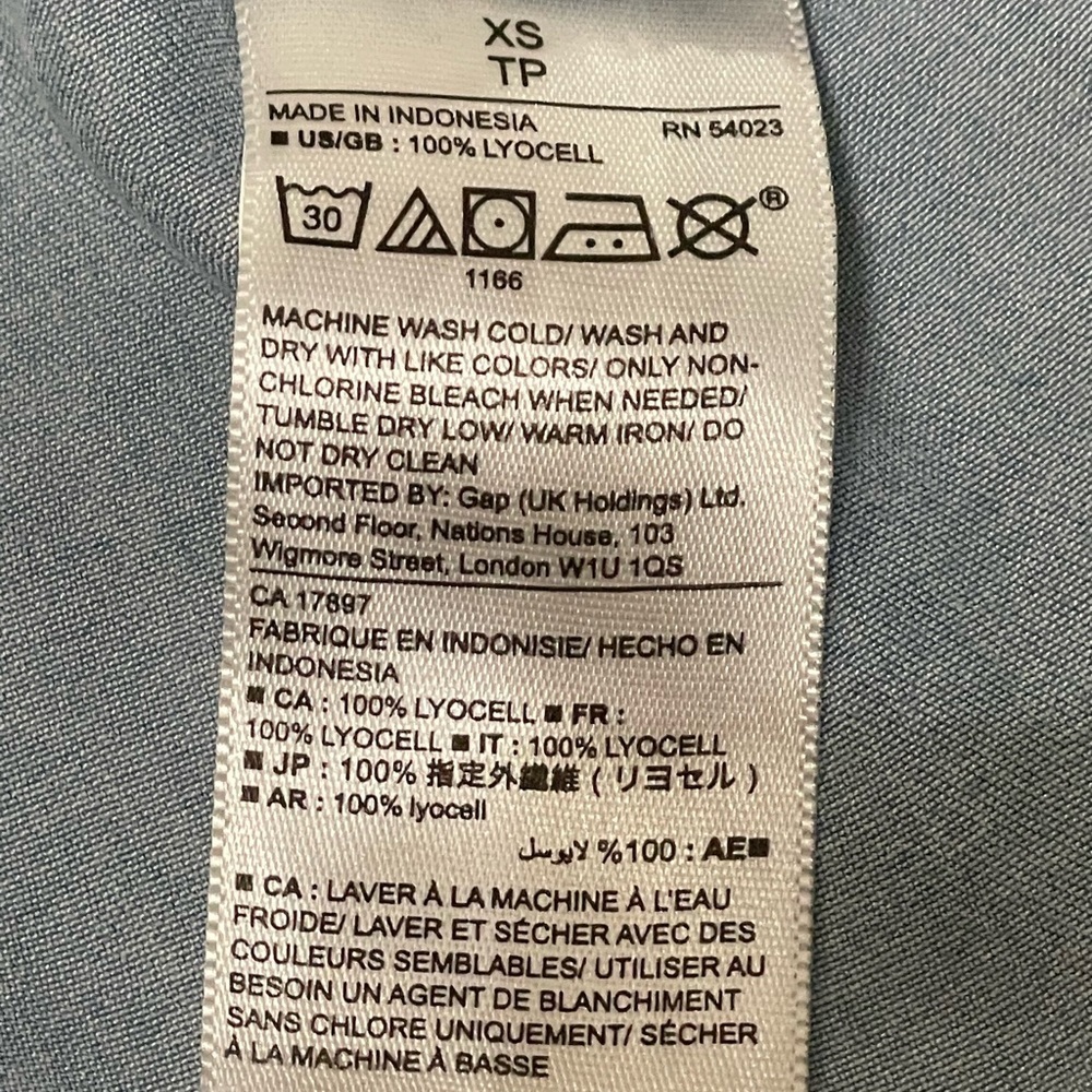 GAP Light Blue Denim Dress size: XS boho minimalist festival style - Picture 7 of 9